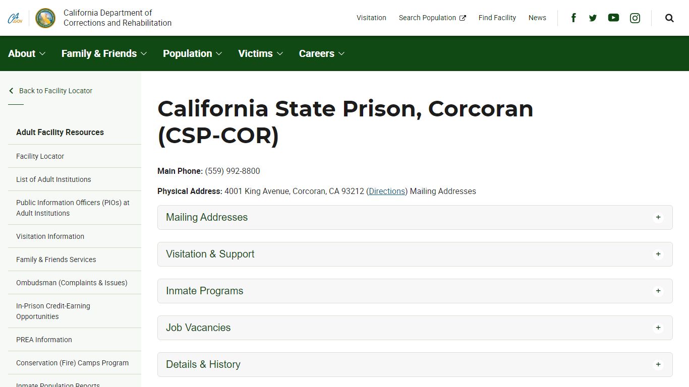 California State Prison, Corcoran (CSP-COR) - CDCR